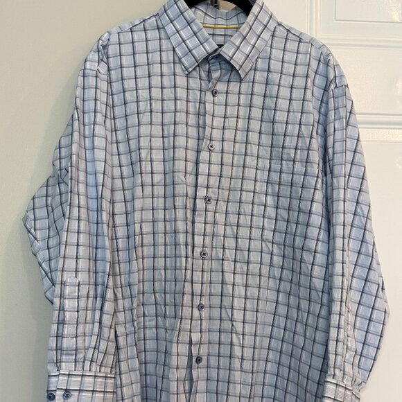 Robert Talbott XL Blue Check Dress Shirt Bundle and Save - Picture 2 of 8